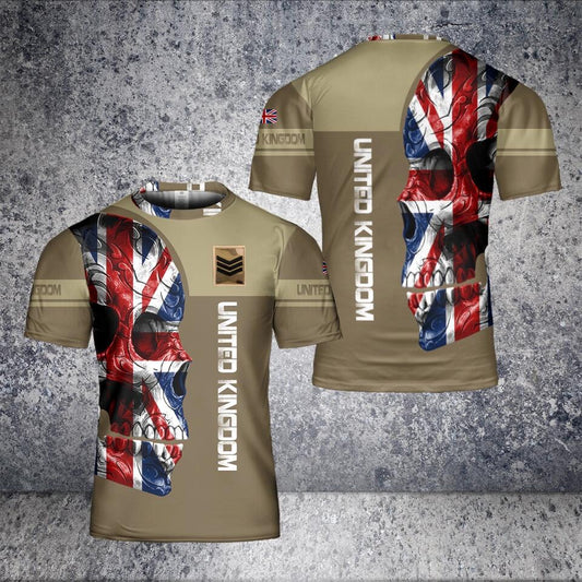 Personalisiertes T-Shirt für britische Soldaten/Veteranen im Camouflage-Stil mit Namen und Rang, 3D-Druck – 3112220004