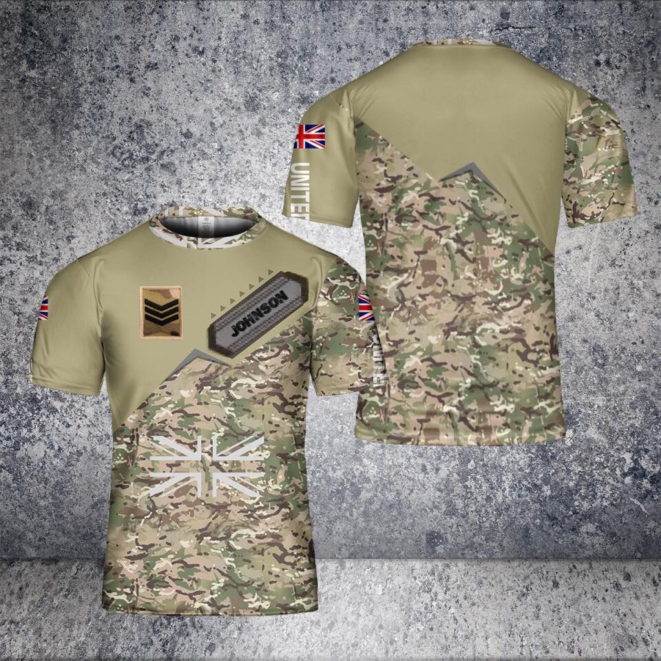 Personalisiertes T-Shirt für britische Soldaten/Veteranen im Camouflage-Stil mit Namen und Rang, 3D-Druck – 3112220007