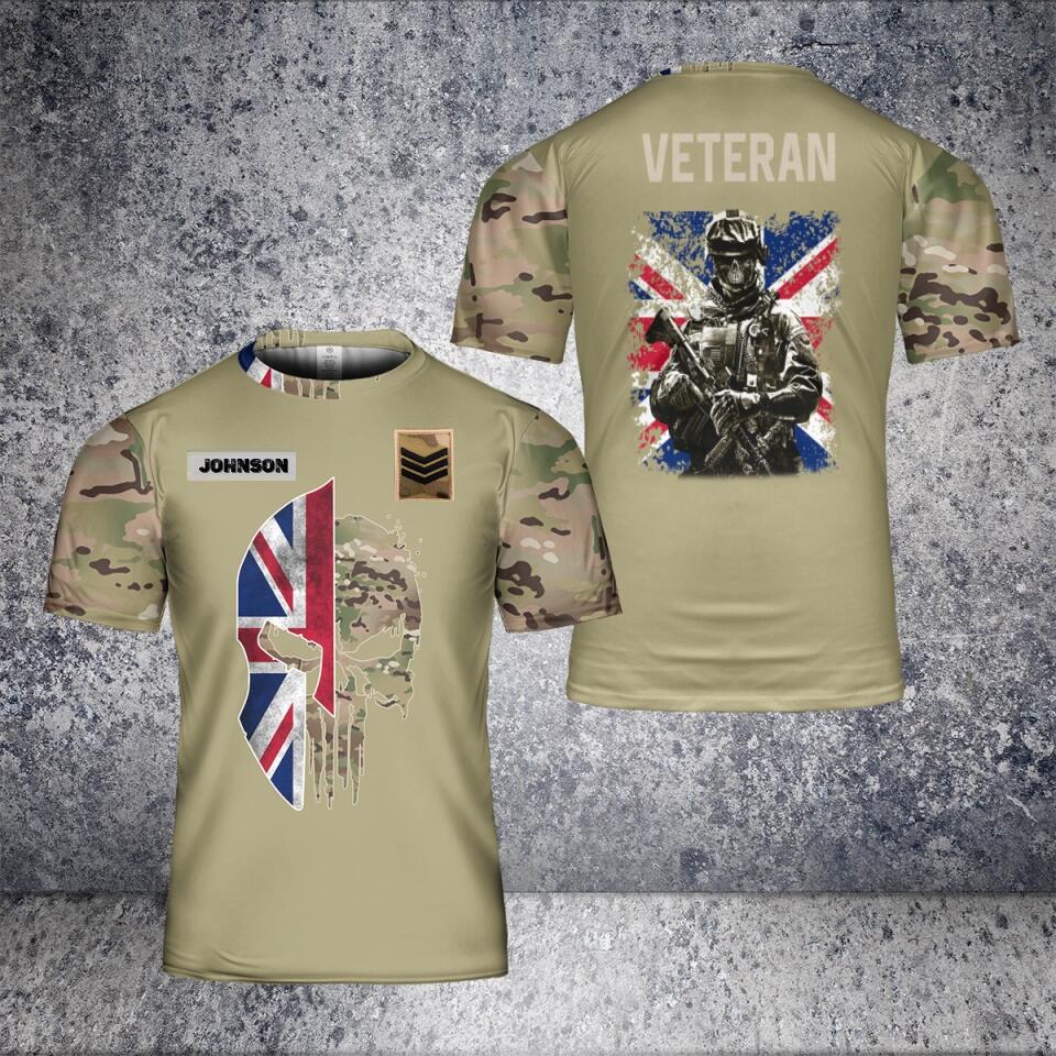 Personalisiertes T-Shirt für britische Soldaten/Veteranen im Camouflage-Stil mit Namen und Rang, 3D-Druck – 3112220005