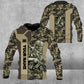 Personalized France Solider/ Veteran Camo With Name And Rank Hoodie 3D Printed - 16751232