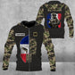 Personalized France Solider/ Veteran Camo With Name And Rank Hoodie 3D Printed - 1675123202