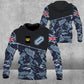 Sweat à capuche personnalisé avec camouflage soldat/vétéran britannique avec nom et grade imprimé en 3D - 0102230004