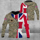 Personalized UK Solider/ Veteran Camo With Name And Rank Hoodie 3D Printed - 0102230005