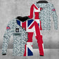 Personalized UK Solider/ Veteran Camo With Name And Rank Hoodie 3D Printed - 0102230005