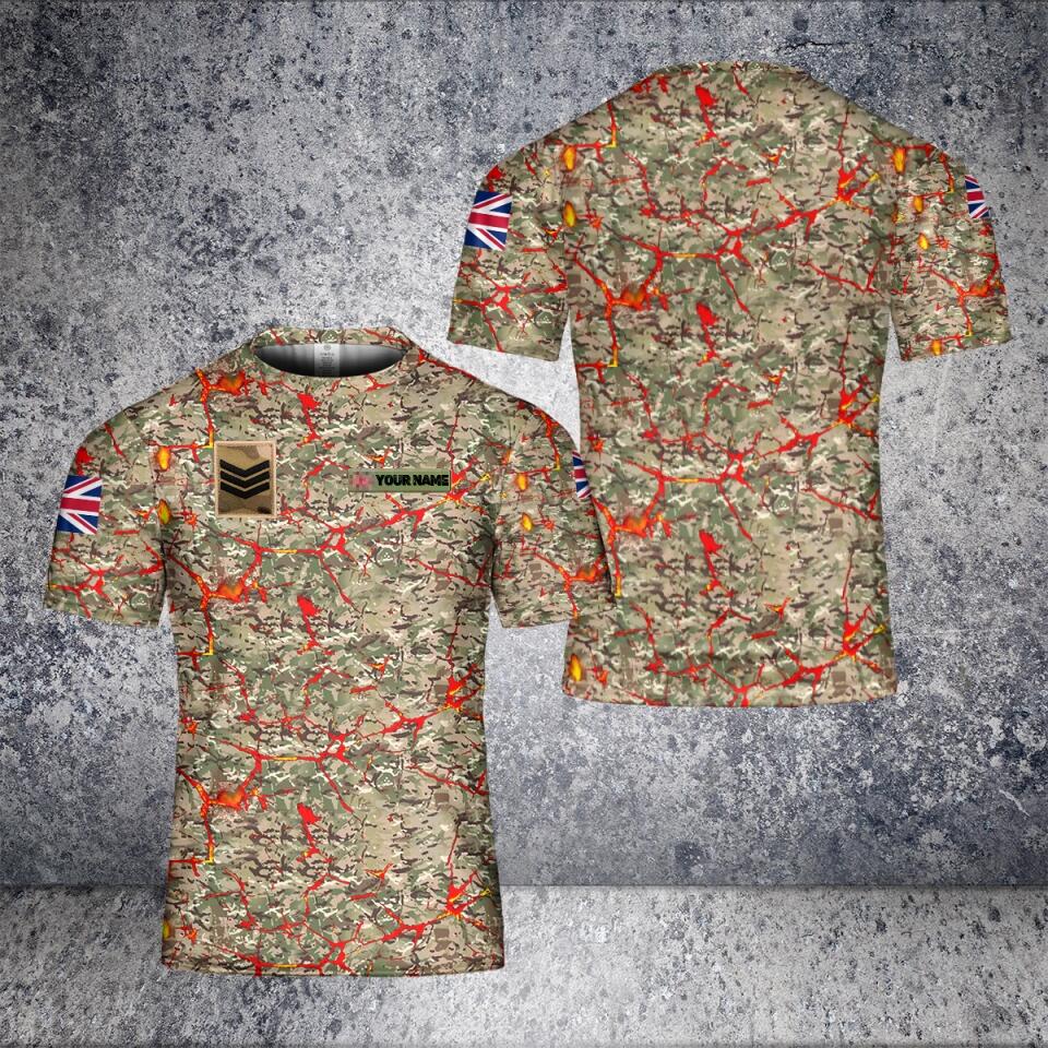 Personalisiertes T-Shirt für britische Soldaten/Veteranen im Camouflage-Stil mit Namen und Rang, 3D-Druck – 0102230003