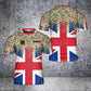 T-shirt personnalisé avec camouflage soldat/vétéran britannique avec nom et grade imprimé en 3D - 0102230006