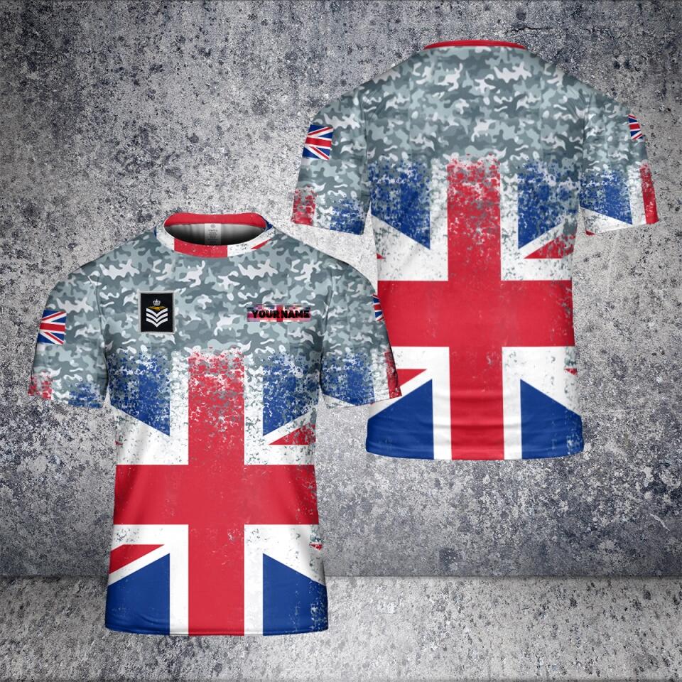 Personalisiertes T-Shirt für britische Soldaten/Veteranen im Camouflage-Stil mit Namen und Rang, 3D-Druck – 0102230006