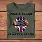 T-shirt personnalisé avec camouflage soldat/vétéran du Royaume-Uni avec nom et grade - Once A Soldier Always A Soldier - 2502230001