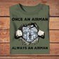 T-shirt personnalisé avec camouflage soldat/vétéran du Royaume-Uni avec nom et grade - Once A Soldier Always A Soldier - 2502230002