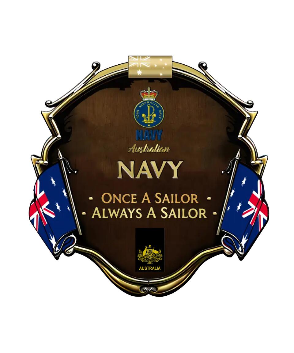 Personalized Rank Australian Soldier/Veterans Camo Cut Metal Sign - 16776288