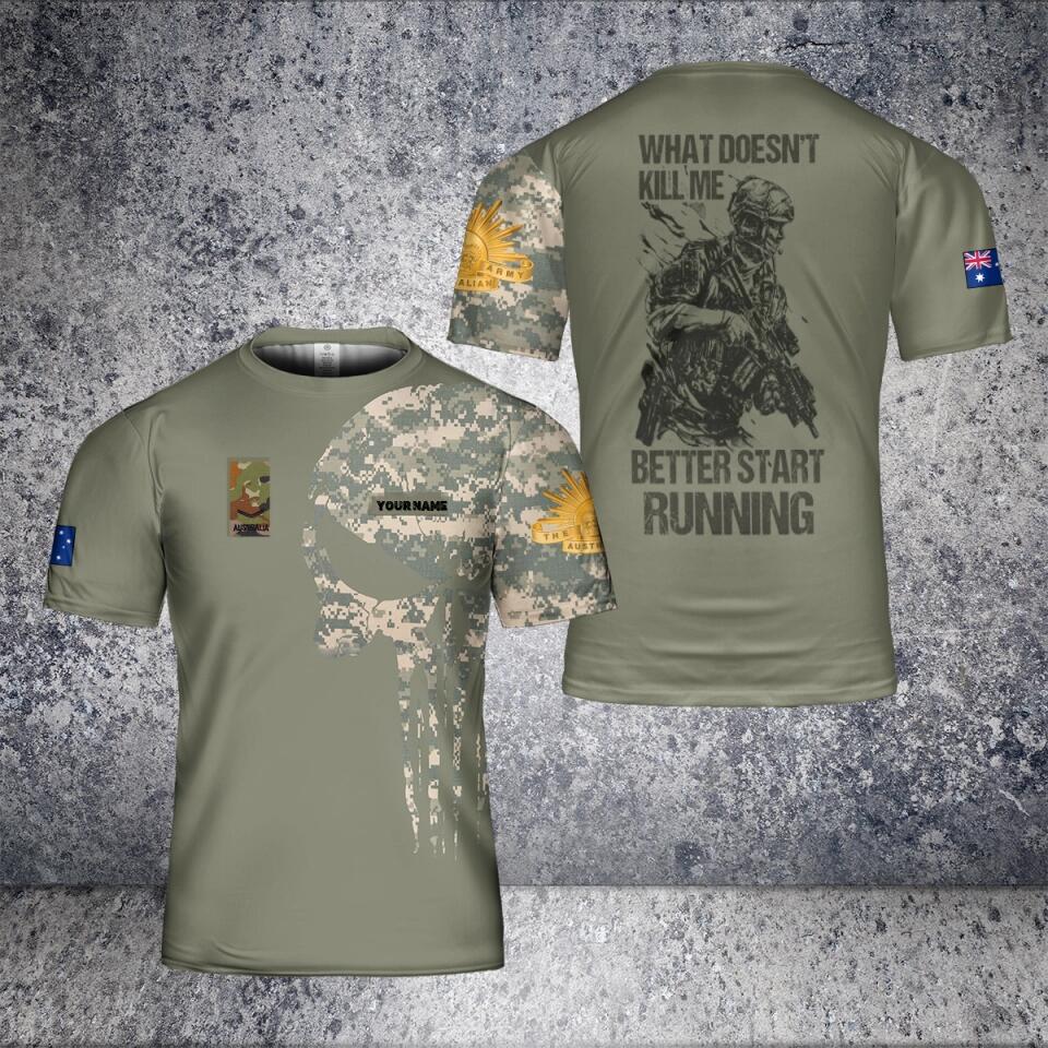 Personalized Australian Solider/ Veteran Camo With Name And Rank T-Shirt 3D Printed - 2001240004