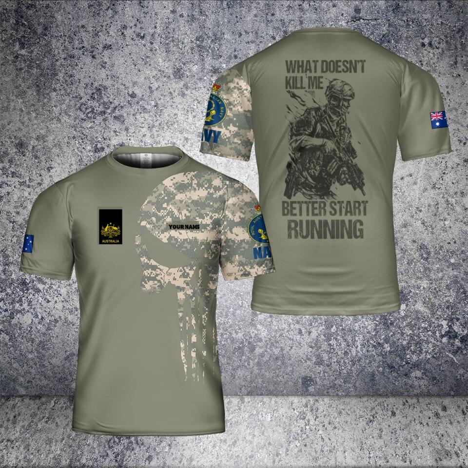 Personalized Australian Solider/ Veteran Camo With Name And Rank T-Shirt 3D Printed - 2001240004