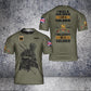 T-shirt personnalisé avec camouflage soldat/vétéran britannique avec nom et grade imprimé en 3D - 0103230003