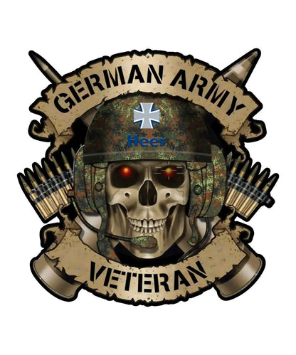 German Soldier/Veterans Camo Cut Metal Sign - 16779744