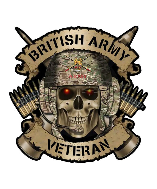 United Kingdom Soldier/Veterans Camo Cut Metal Sign - 0503230001