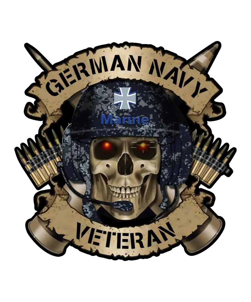 German Soldier/Veterans Camo Cut Metal Sign - 16779744