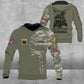 Sweat à capuche personnalisé avec camouflage soldat/vétéran britannique avec nom et grade imprimé en 3D - 0103230001