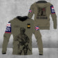 Sweat à capuche personnalisé avec camouflage soldat/vétéran britannique avec nom et grade imprimé en 3D - 0103230002