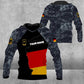 Personalisierter Kapuzenpullover mit Camouflage-Muster für deutsche Soldaten/Veteranen mit Namen und Rang, 3D-Druck – 1303230001