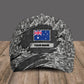 Personalized Rank And Name Australian Soldier/Veterans Camo Baseball Cap - 1679875203