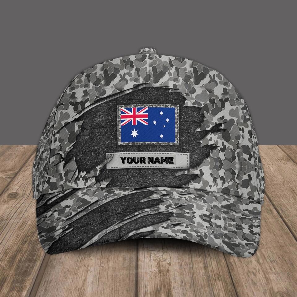 Baseballkappe mit Camouflage-Muster für australische Soldaten/Veteranen mit individuellem Rang und Namen – 1679875203