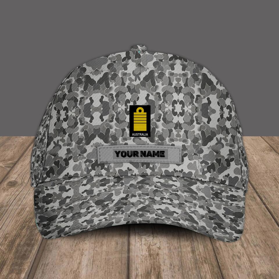 Casquette de baseball camouflage personnalisée avec rang et nom pour soldat/vétéran australien - 1679875206