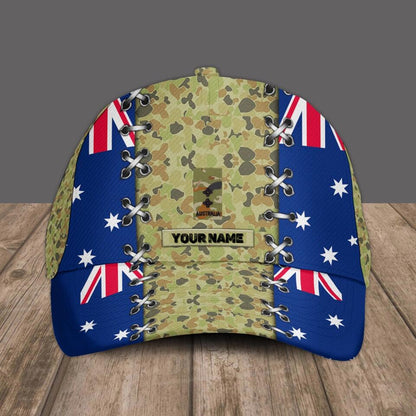 Casquette de baseball camouflage personnalisée avec rang et nom pour soldat/vétéran australien - 1679875207