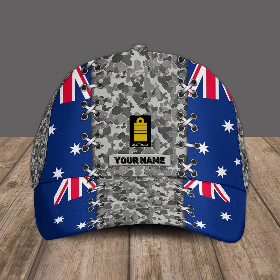 Personalized Rank And Name Australian Soldier/Veterans Camo Baseball Cap - 1679875207