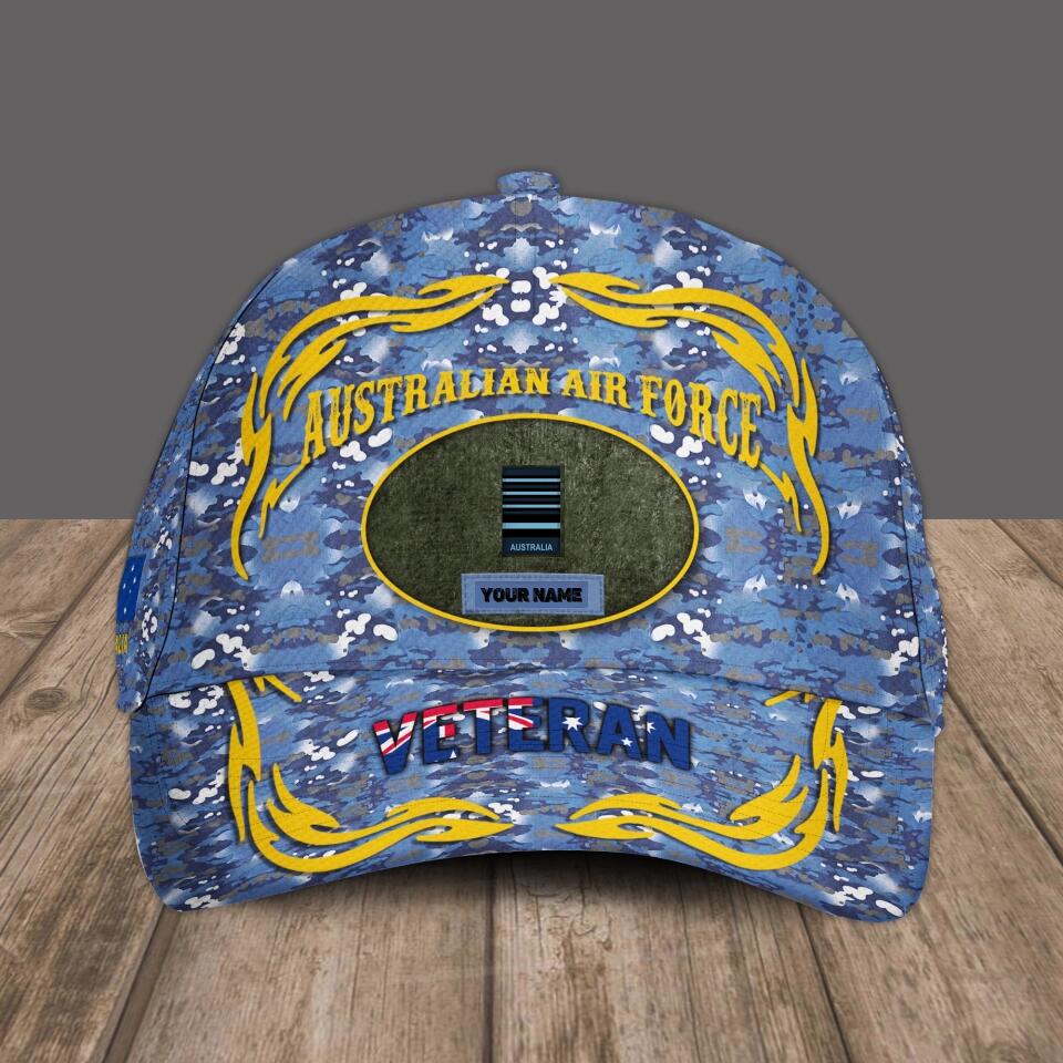 Personalized Rank And Name Australian Soldier/Veterans Camo Baseball Cap - 1679875212