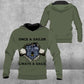 Sweat à capuche personnalisé avec nom et grade de soldat/vétéran du Royaume-Uni - Once A Soldier Always A Soldier - 2502230003