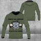 Sweat à capuche personnalisé avec nom et grade de soldat/vétéran du Royaume-Uni - Once A Soldier Always A Soldier - 2502230003