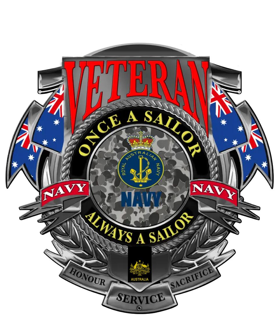 Personalized Rank Australian Soldier/Veterans Camo Cut Metal Sign - 16806528