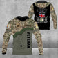 Personalized United Kingdom Solider/ Veteran Camo With Name And Rank Hoodie 3D Printed - 0604230001