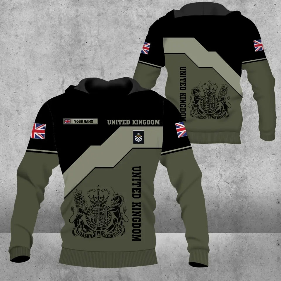 Personalisierter Kapuzenpullover mit Camouflage-Muster für britische Soldaten/Veteranen mit Namen und Rang, 3D-Druck – 0604230004