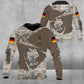 Personalisierter Kapuzenpullover mit Camouflage-Muster für deutsche Soldaten/Veteranen mit Namen und Rang, 3D-Druck – 0604230004