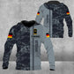 Personalisierter Kapuzenpullover mit Camouflage-Muster für deutsche Soldaten/Veteranen mit Namen und Rang, 3D-Druck – 0604230005