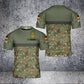 T-shirt personnalisé avec camouflage de soldat/vétéran allemand avec nom et grade imprimé en 3D - 2701240003