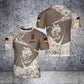 Personalisiertes T-Shirt mit deutschem Soldaten-/Veteranen-Tarnmuster mit Namen und Rang, 3D-Druck – 2601240003