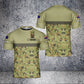 Personalisiertes T-Shirt für australische Soldaten/Veteranen im Camouflage-Stil mit Namen und Rang, 3D-Druck – 0601240005