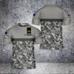 T-shirt personnalisé avec camouflage de soldat/vétéran australien avec nom et grade imprimé en 3D - 0601240005