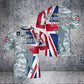 Personalisiertes T-Shirt mit Camouflage-Muster für britische Soldaten/Veteranen mit Namen und Rang, 3D-Druck – 0604230007