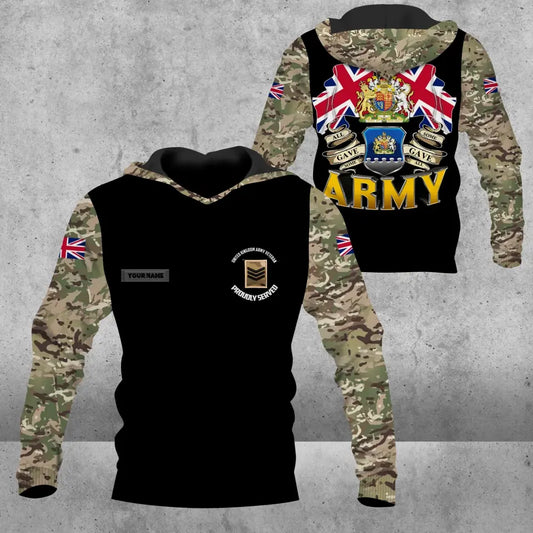 Personalisierter Kapuzenpullover mit Camouflage-Muster für britische Soldaten/Veteranen mit Namen und Rang, 3D-Druck – 0604230008