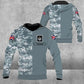 Sweat à capuche personnalisé avec camouflage soldat/vétéran du Royaume-Uni avec nom et grade imprimé en 3D - 0604230009