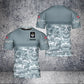 T-shirt personnalisé avec camouflage soldat/vétéran du Royaume-Uni avec nom et grade imprimé en 3D - 0604230010