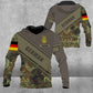 Personalisierter Kapuzenpullover mit Camouflage-Muster für deutsche Soldaten/Veteranen mit Namen und Rang, 3D-Druck – 3004230001