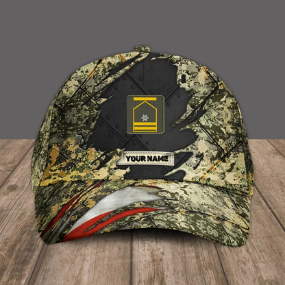 Personalisierter Name und Rang Österreichischer Camouflage Baseball Cap Soldat/Veteran - 16842816 - D04