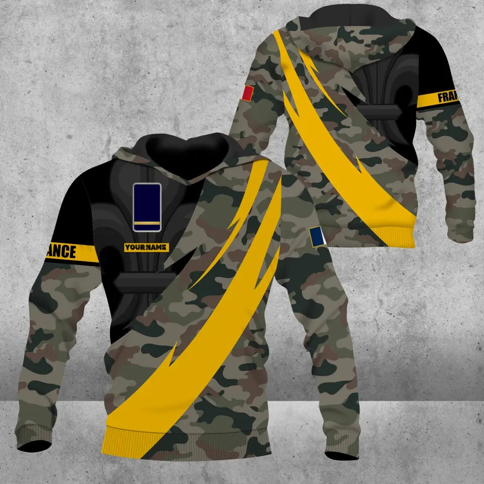 Personalisierter französischer Soldat/Veteranen-Hoodie mit Namen und Rang, 3D-Druck – 2605230002-D04