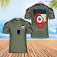 Personalisiertes T-Shirt mit Camouflage-Muster für französische Soldaten/Veteranen mit Namen und Rang, 3D-Druck – 2001240004