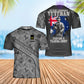 T-shirt personnalisé avec camouflage soldat/vétéran australien avec nom et grade imprimé en 3D - 0501240001