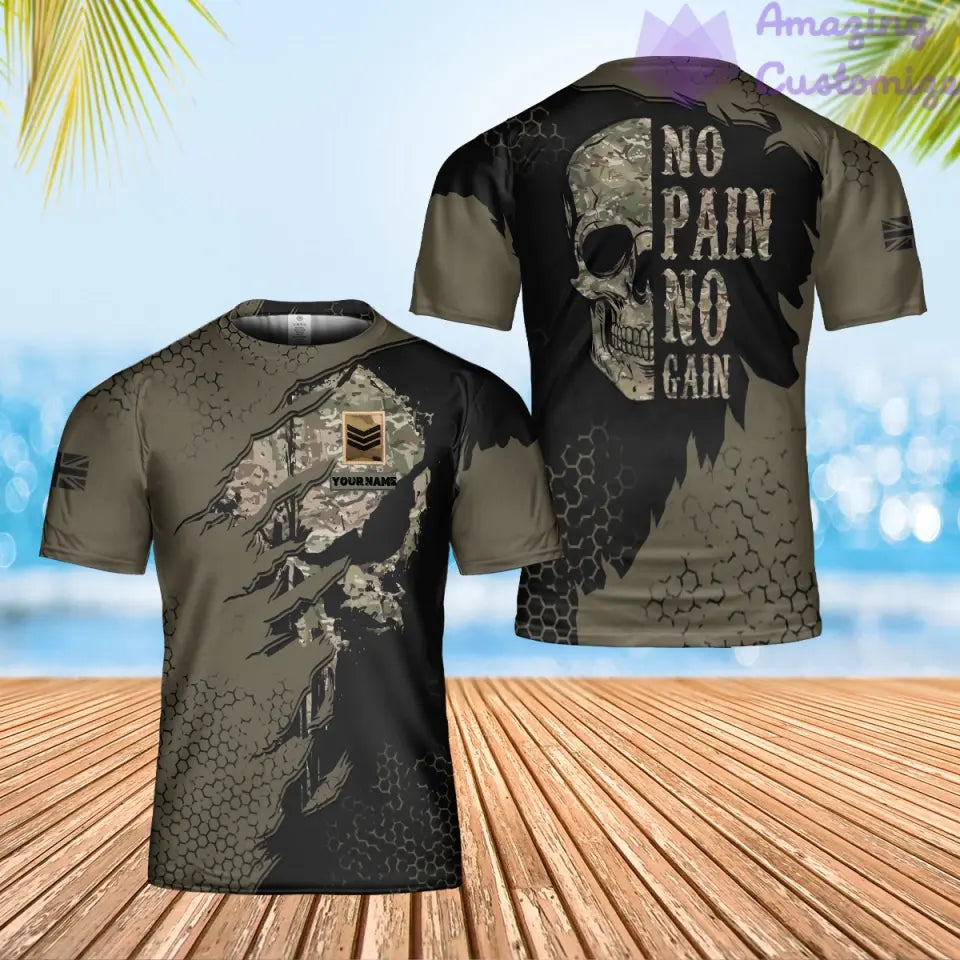 Personalisiertes T-Shirt mit Camouflage-Muster für britische Soldaten/Veteranen mit Namen und Rang, 3D-Druck – 2901240002